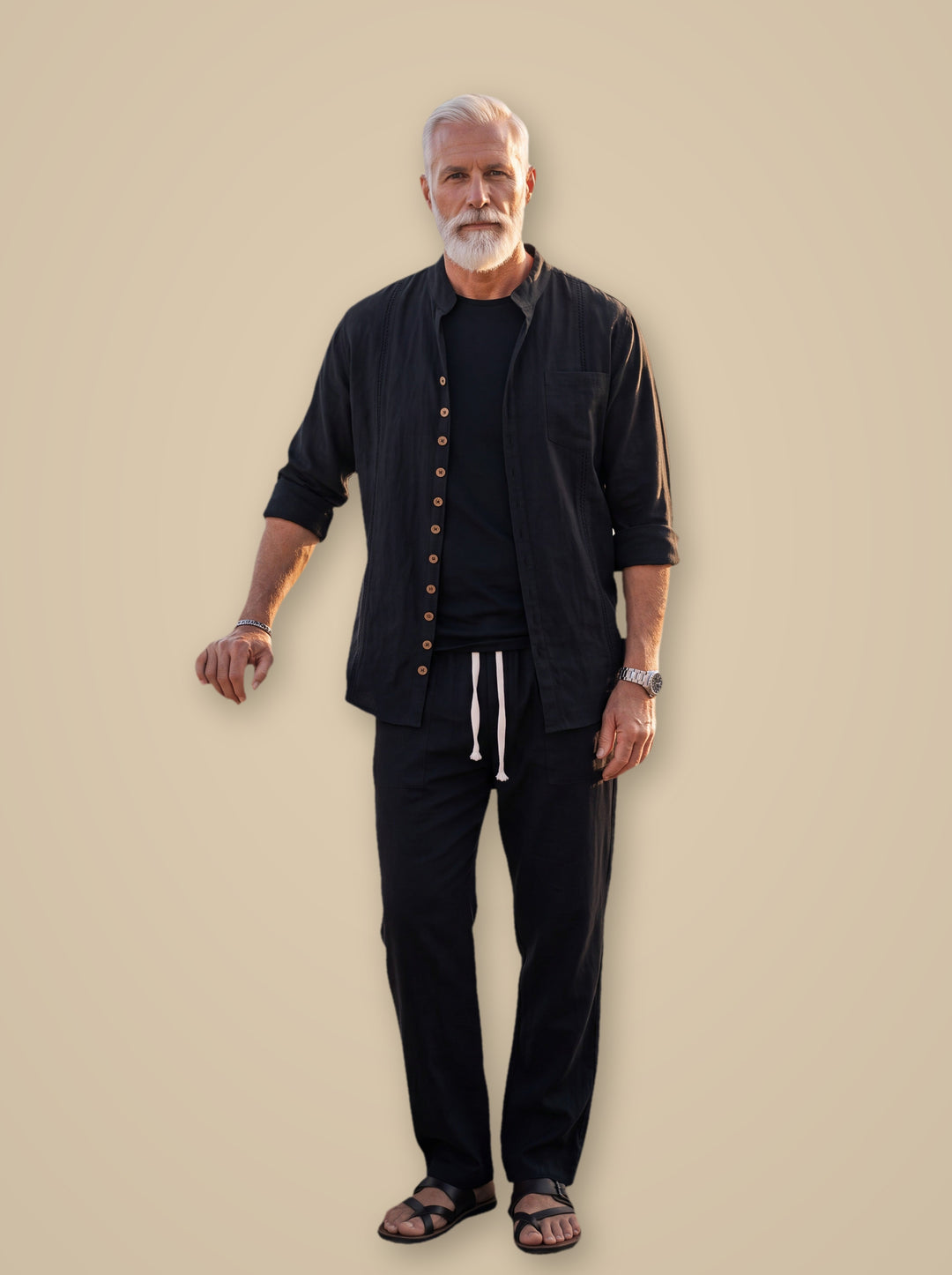 Elmer two piece set in Black, studio - Gentlemens Manor