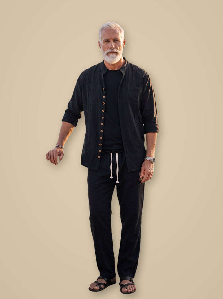Elmer two piece set in Black, studio - Gentlemens Manor