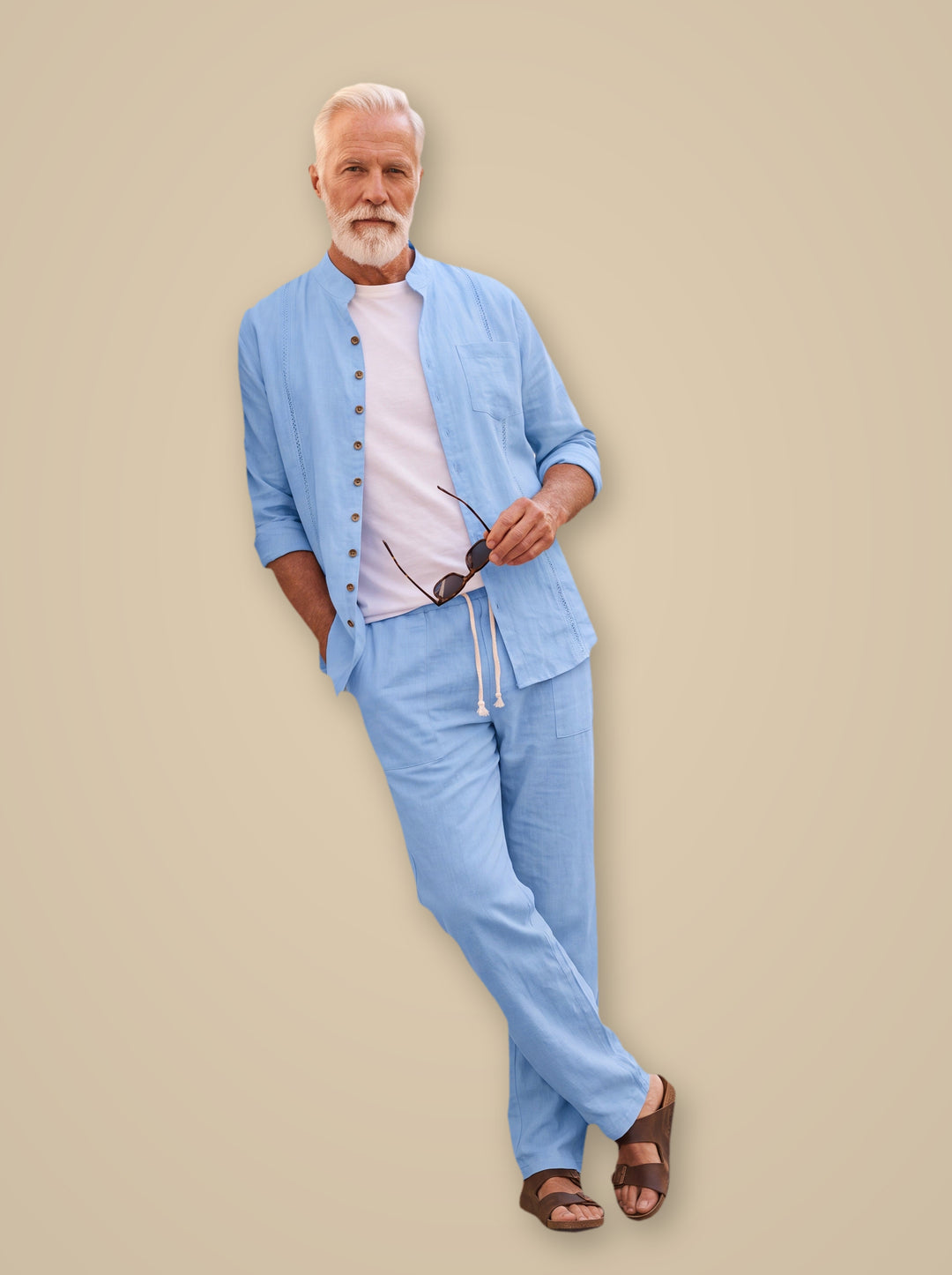 Elmer two piece set in Light Blue, studio - Gentlemens Manor