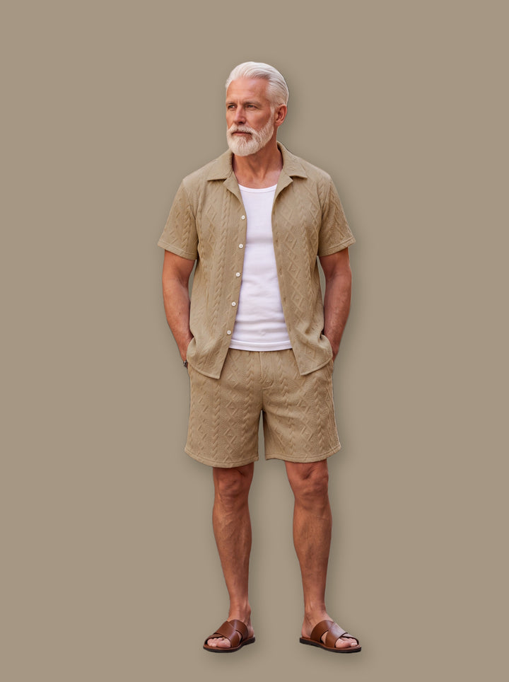 Elton two piece set in Sand, studio - Gentlemens Manor