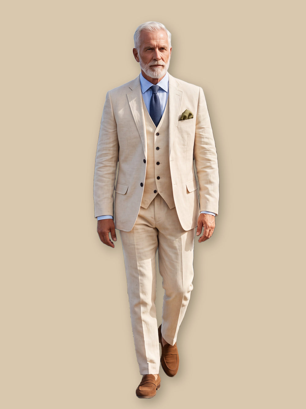 Elwood blazer suit in Beige, studio - Gentlemens Manor