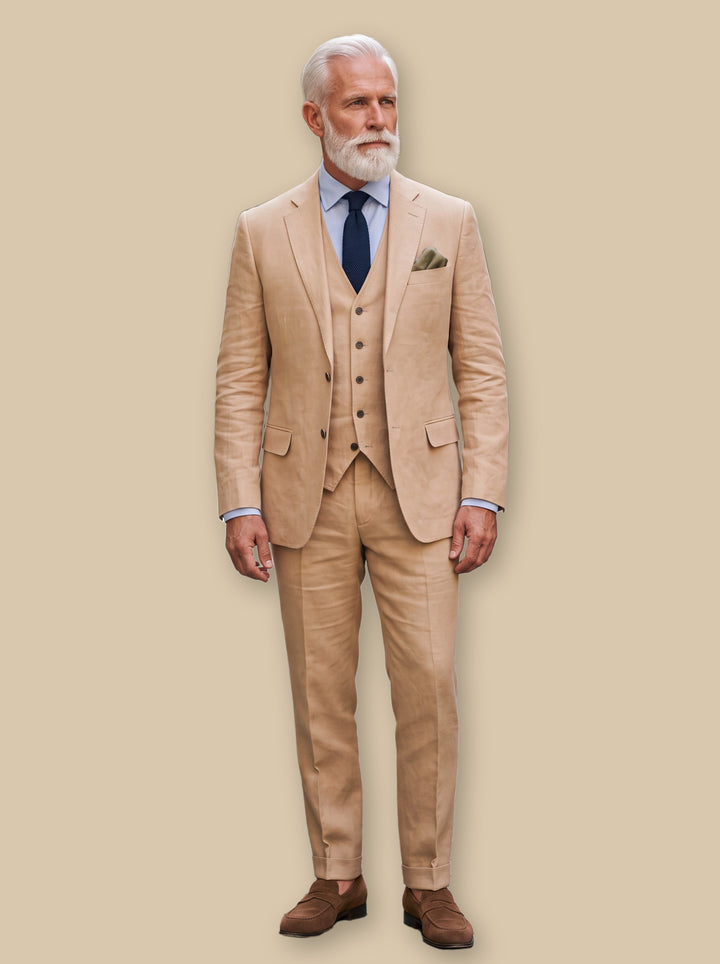 Elwood blazer suit in Sand, studio - Gentlemens Manor