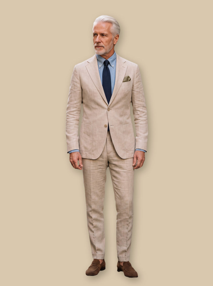 Emery two piece set in Beige, studio - Gentlemens Manor