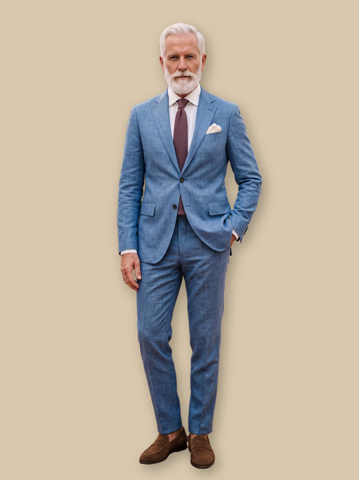 Emery two piece set in Blue, studio - Gentlemens Manor