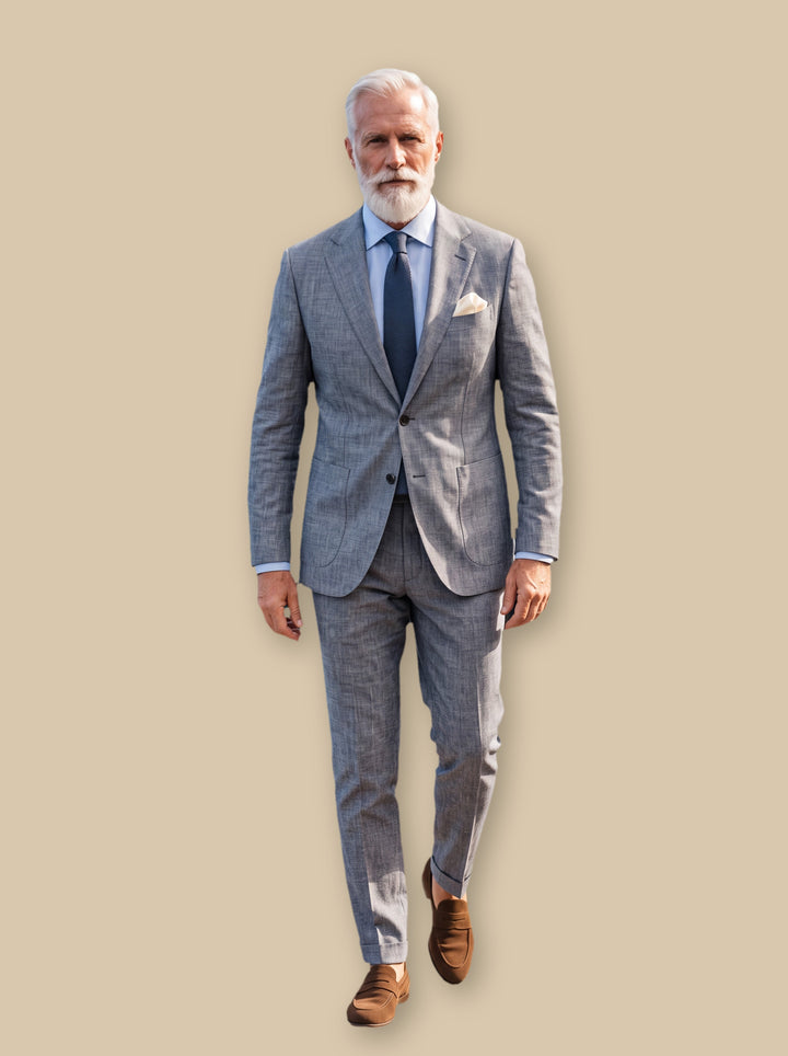 Emery two piece set in Grey, studio - Gentlemens Manor