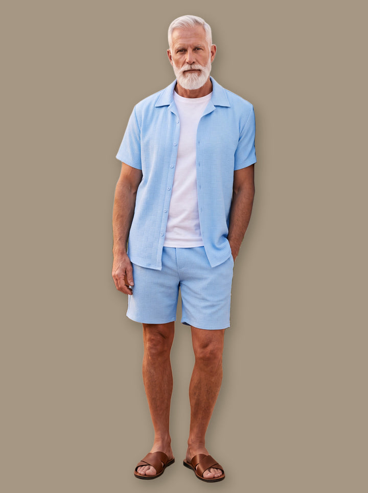 Emmett beach shirt in Light Blue, studio - Gentlemens Manor