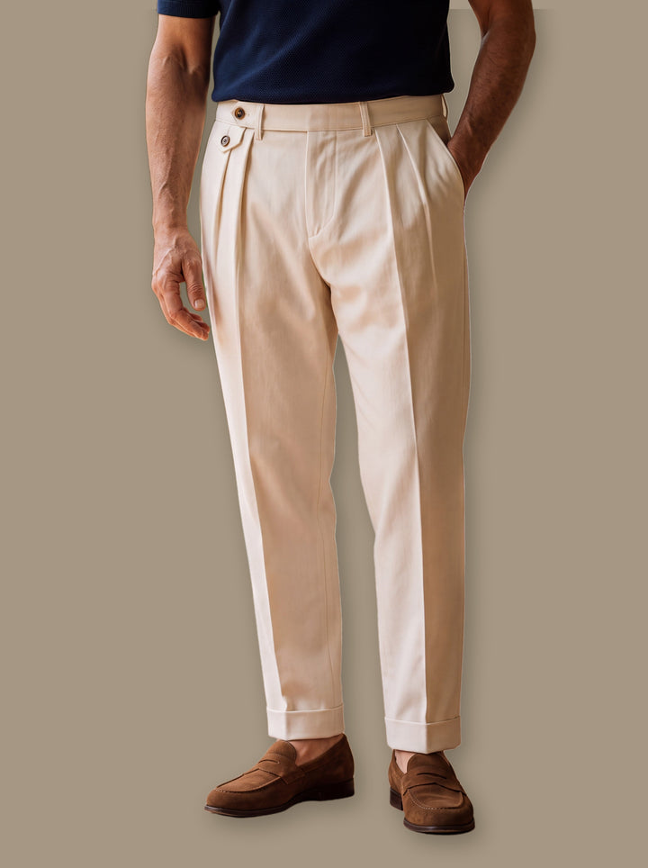Enoch trousers in Beige, studio - Gentlemens Manor