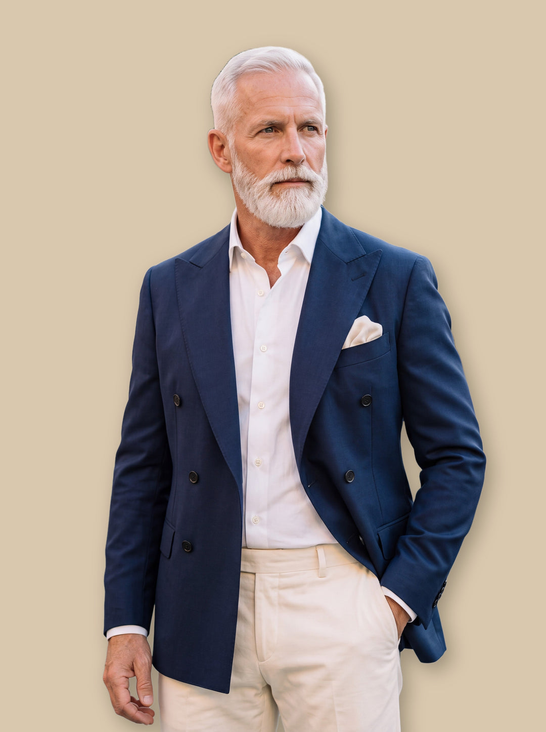 Ephraim blazer suit in Navy, studio - Gentlemens Manor