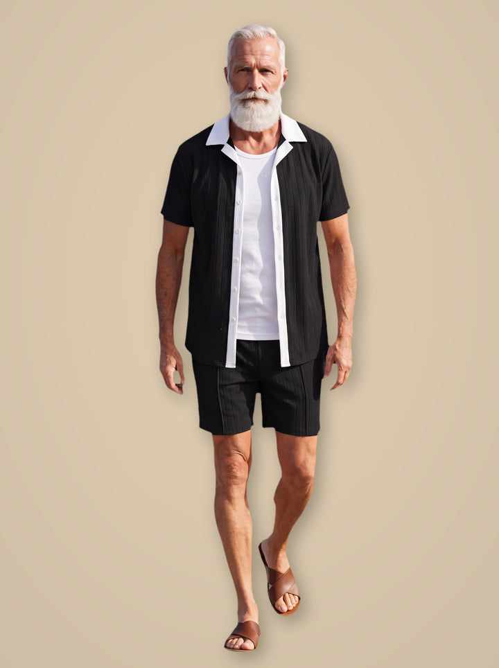 Ethan casual shirt in Black, studio - Gentlemens Manor