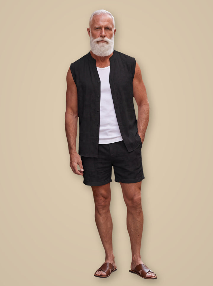 Evan casual shirt in Black, studio - Gentlemens Manor