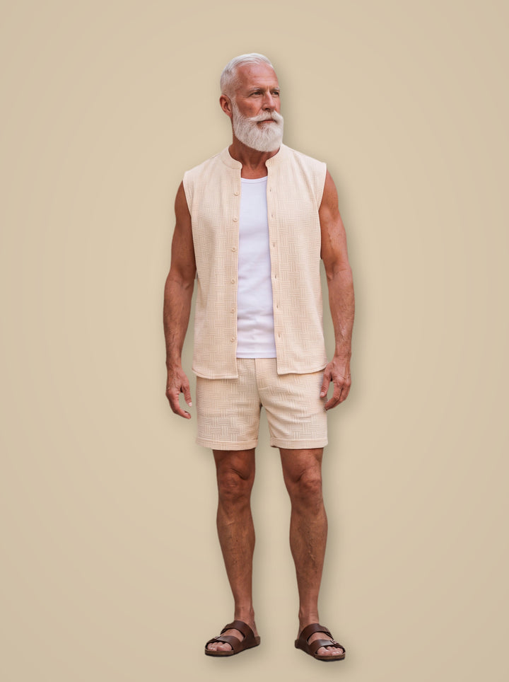Evan casual shirt in Cream, studio - Gentlemens Manor