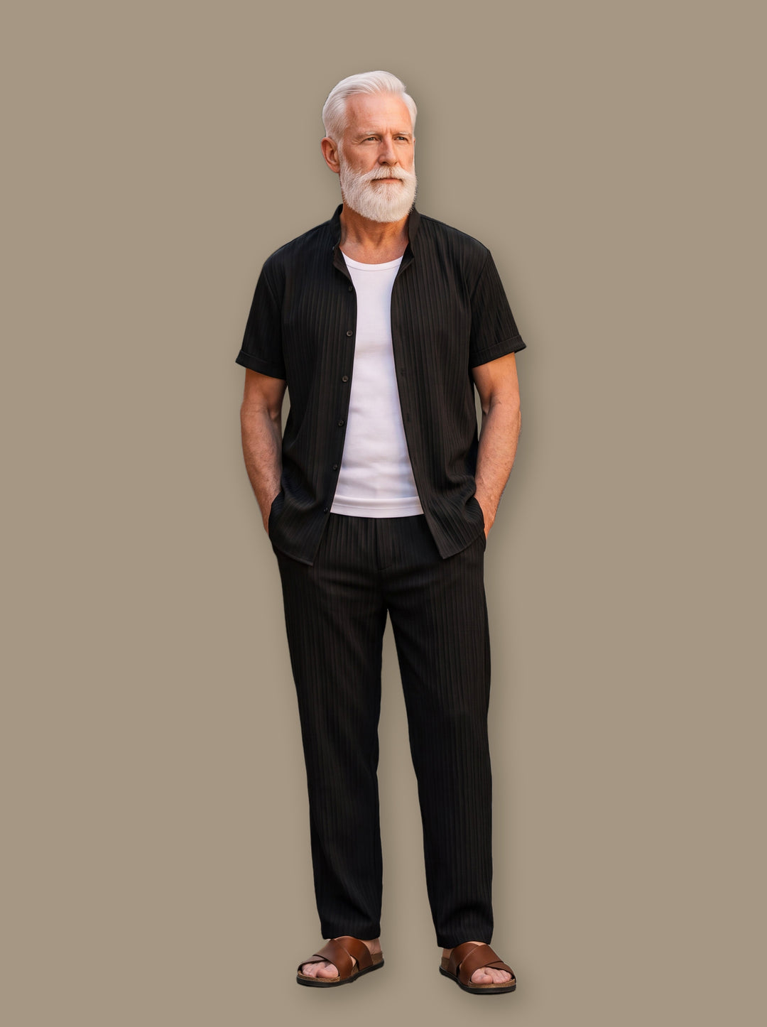 Ezekiel casual shirt in Black, studio - Gentlemens Manor