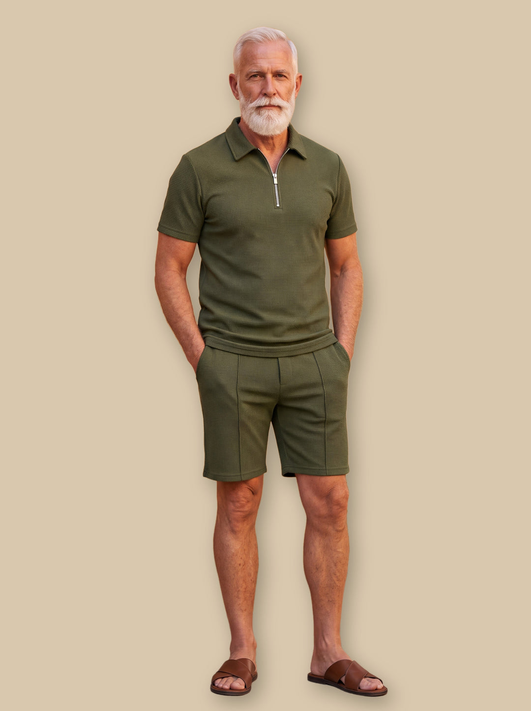 Ezra two piece set in Olive, studio - Gentlemens Manor