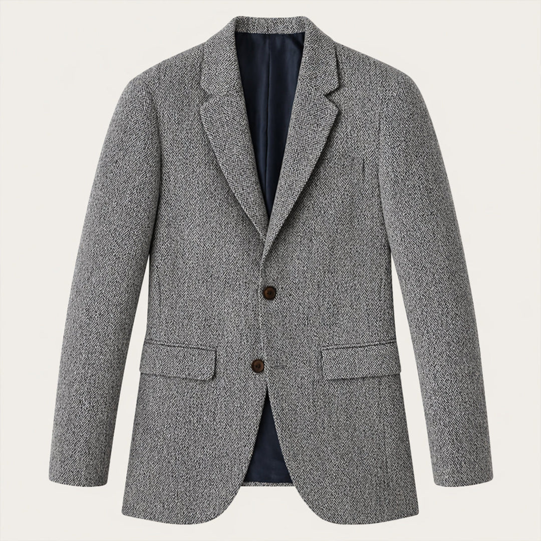 The Jefferson Men’s Classic Wool Herringbone Tweed Blazer