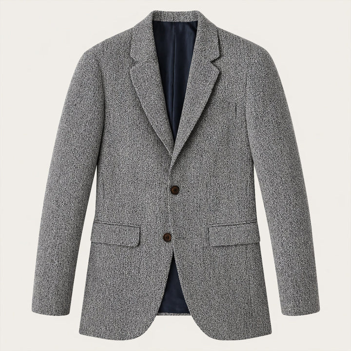 The Jefferson Men’s Classic Wool Herringbone Tweed Blazer