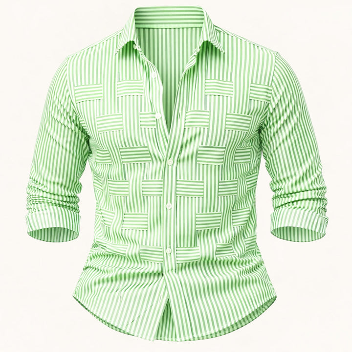The Stratford Men’s Breathable Striped Wrinkle Resistant Shirt