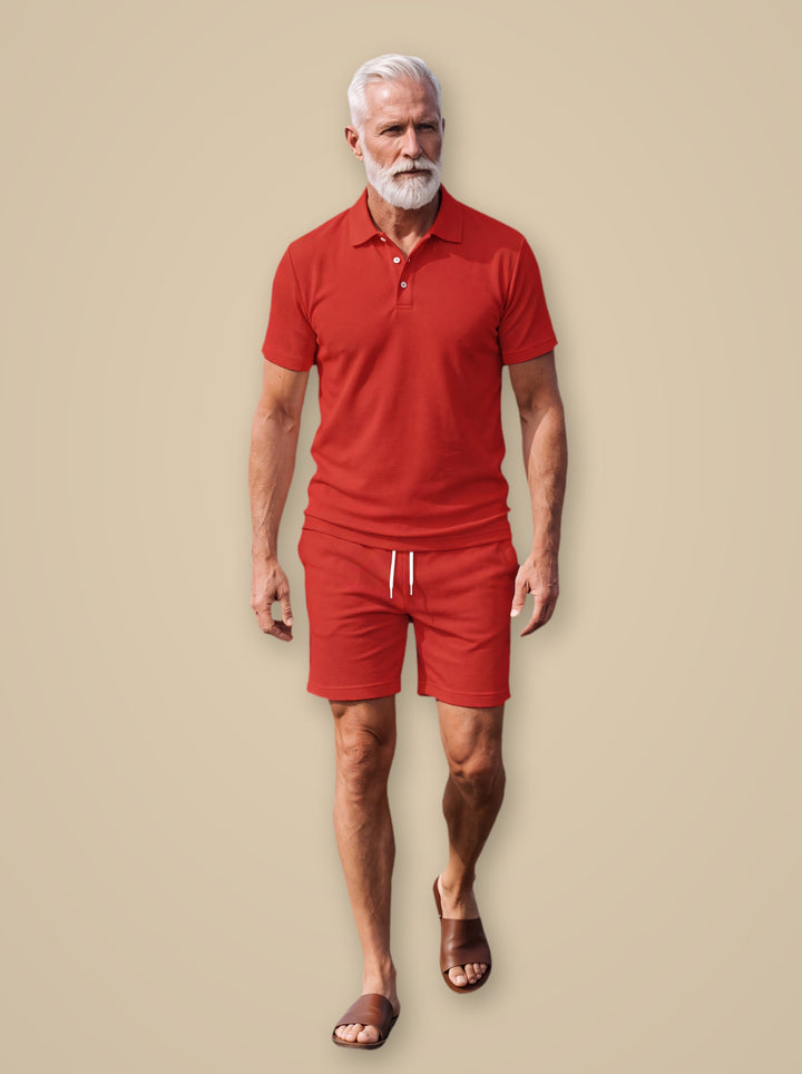 Fabian two piece set in Red, studio - Gentlemens Manor