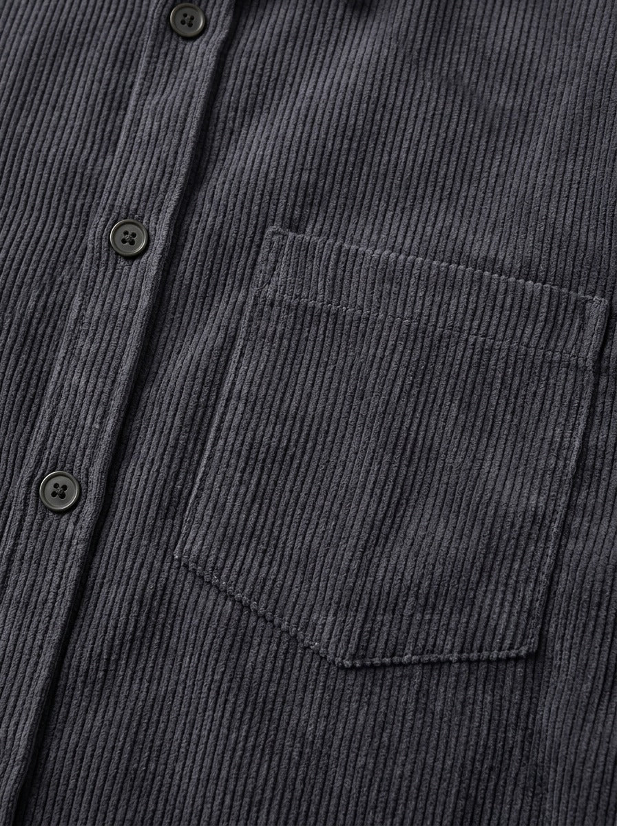 Fairchild relaxed corduroy overshirt, fabric close up, Gentlemens Manor