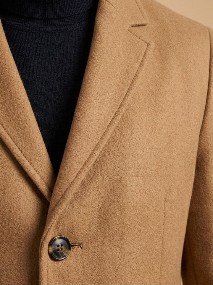 Farnham overcoat, fabric close up, Gentlemens Manor