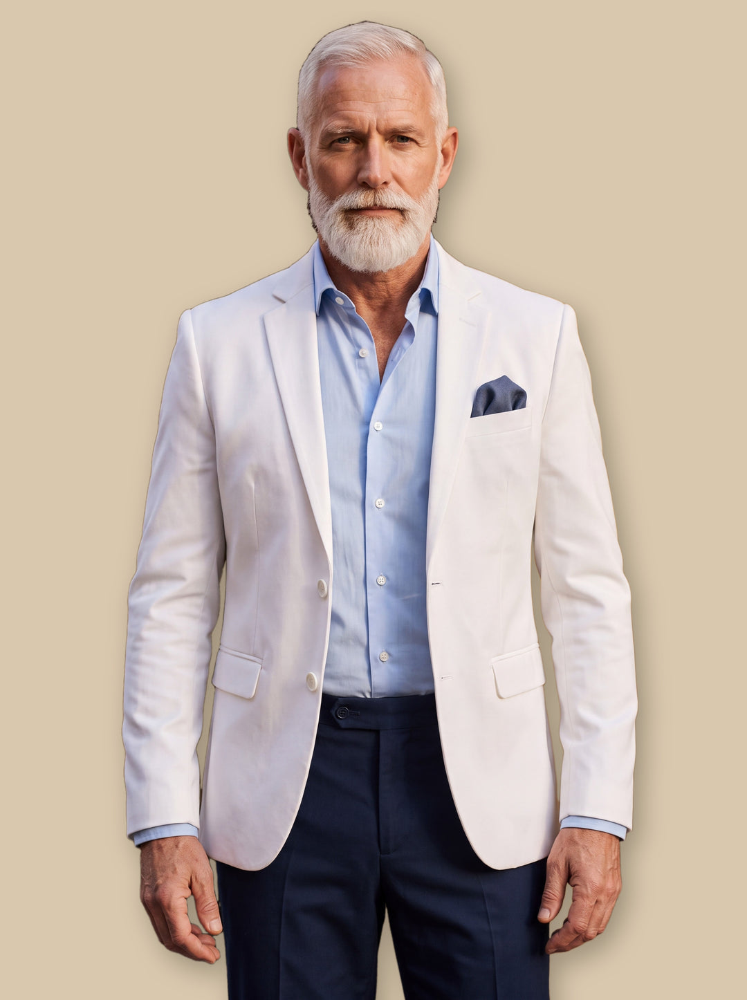 Felix blazer suit in White, studio - Gentlemens Manor