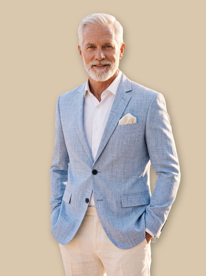 Fielding blazer suit in Light Blue, studio - Gentlemens Manor