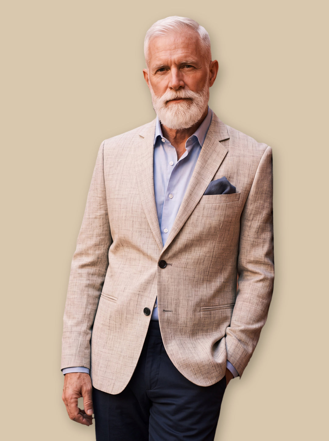 Fielding blazer suit in Sand, studio - Gentlemens Manor