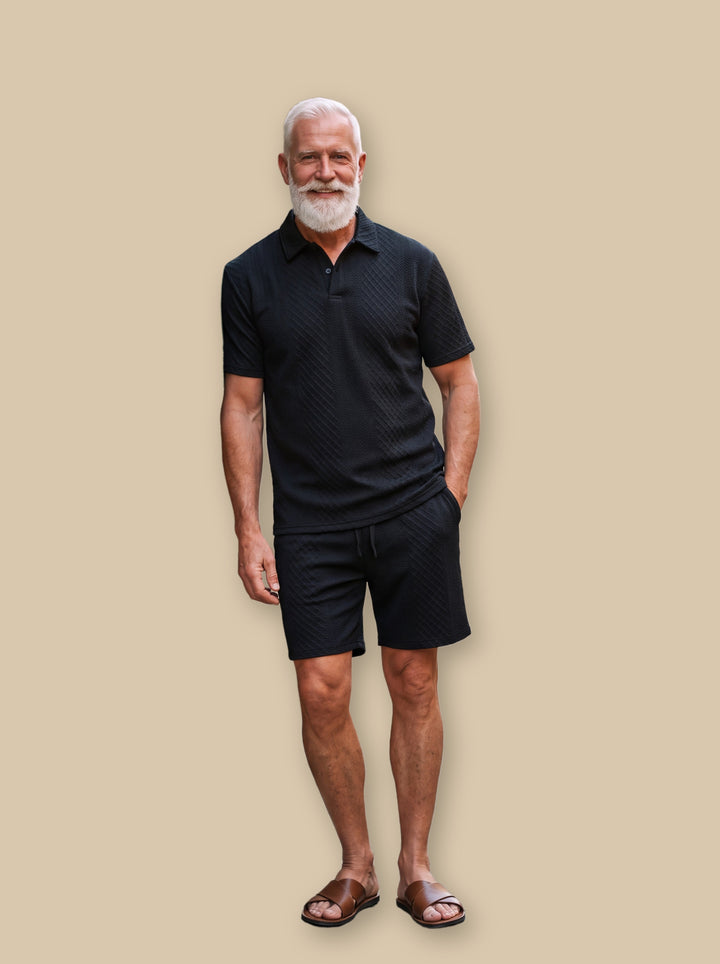 Finley two piece set in Black, studio - Gentlemens Manor