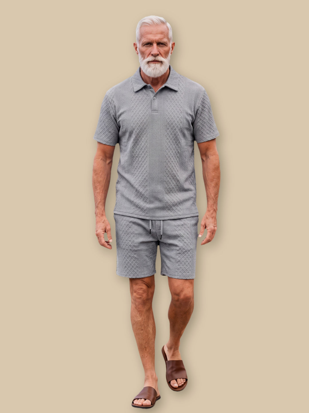 Finley two piece set in Grey, studio - Gentlemens Manor