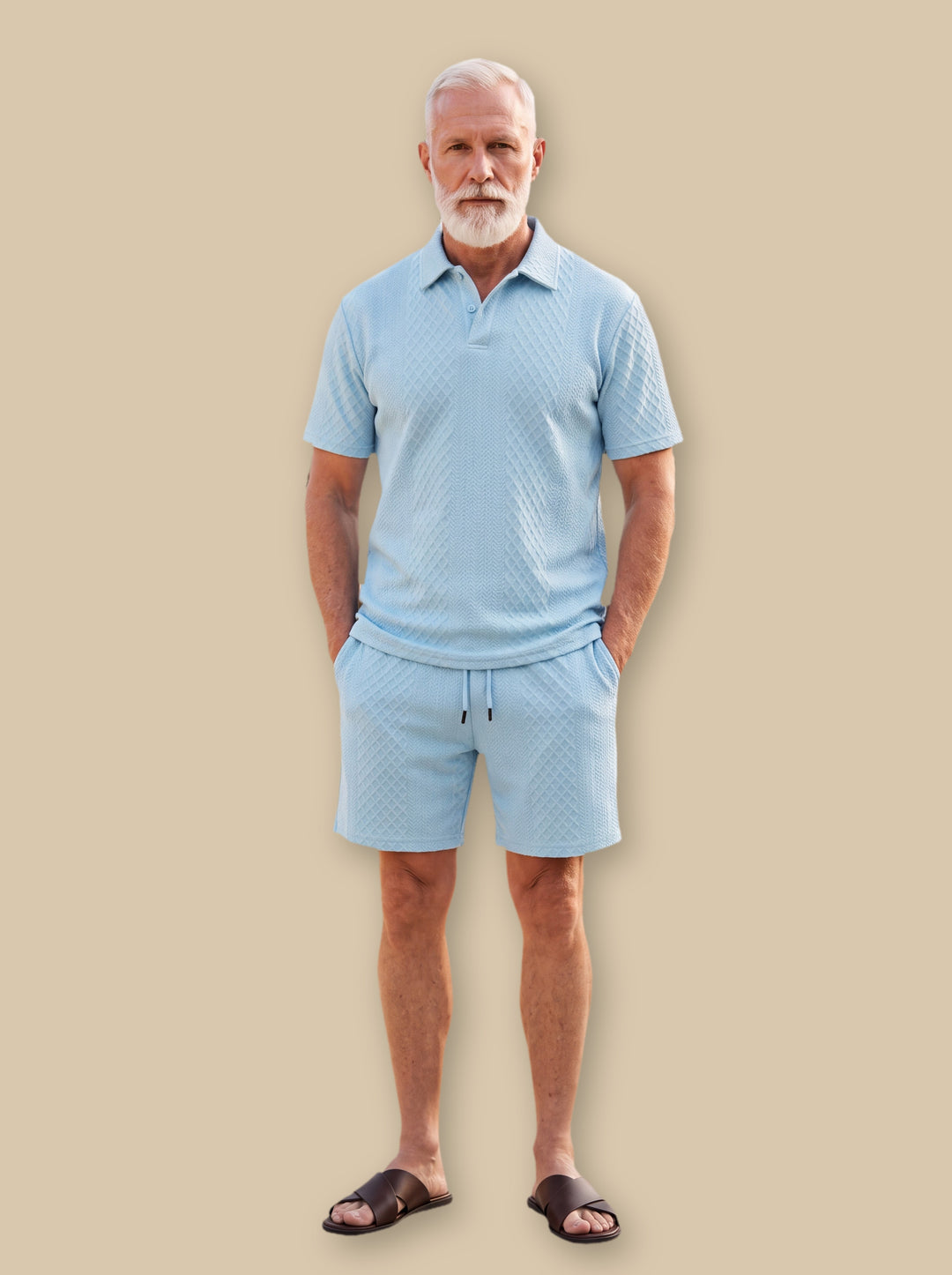 Finley two piece set in Light Blue, studio - Gentlemens Manor