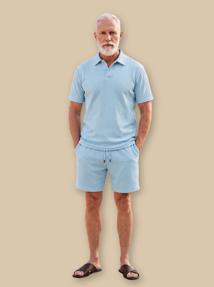 Finley two piece set in Light Blue, studio - Gentlemens Manor