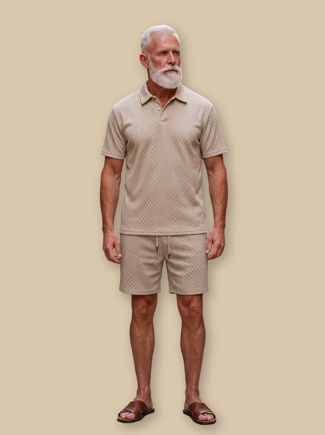 Finley two piece set in Sand, studio - Gentlemens Manor