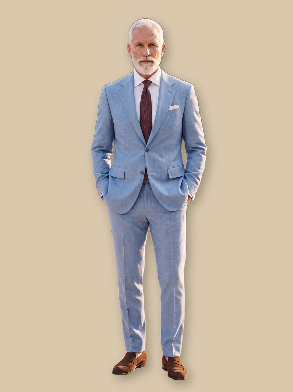 Fitzgerald two piece set in Blue, studio - Gentlemens Manor