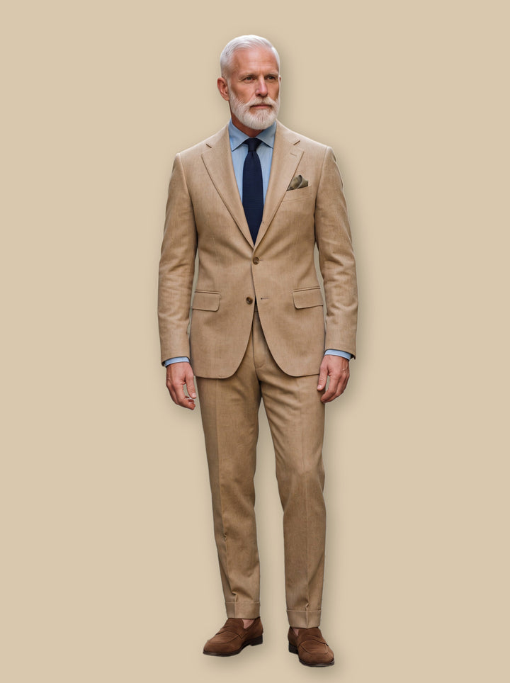 Fitzgerald two piece set in Sand, studio - Gentlemens Manor