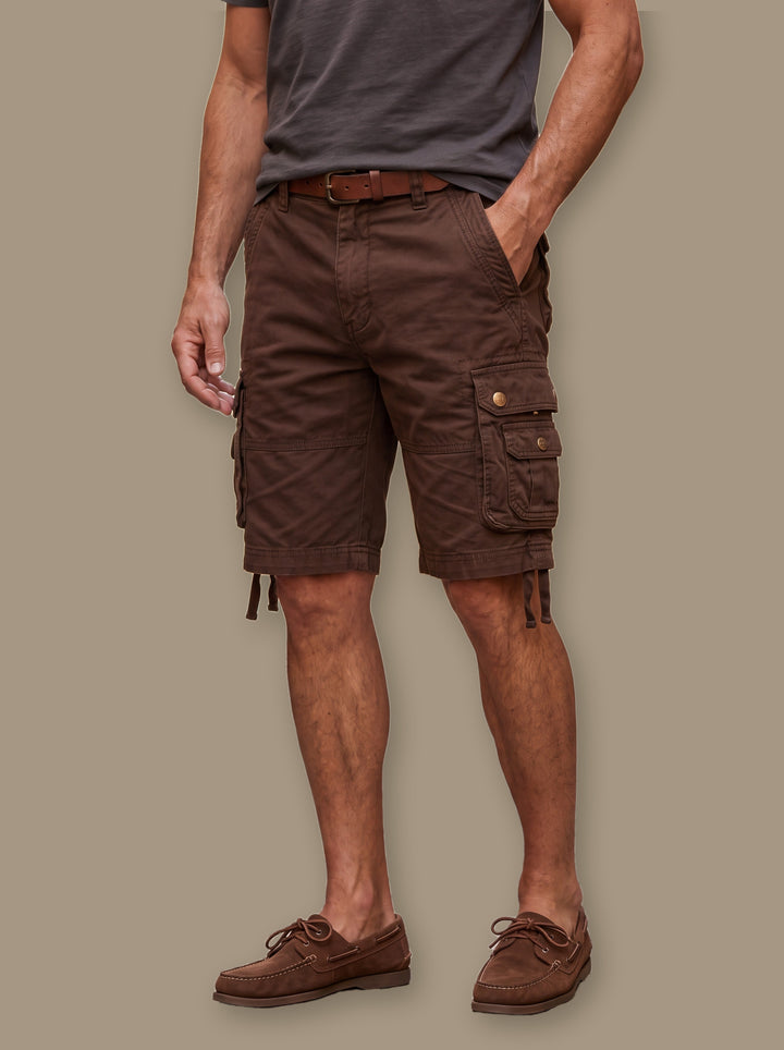 Fletcher summer shorts in Brown, studio - Gentlemens Manor