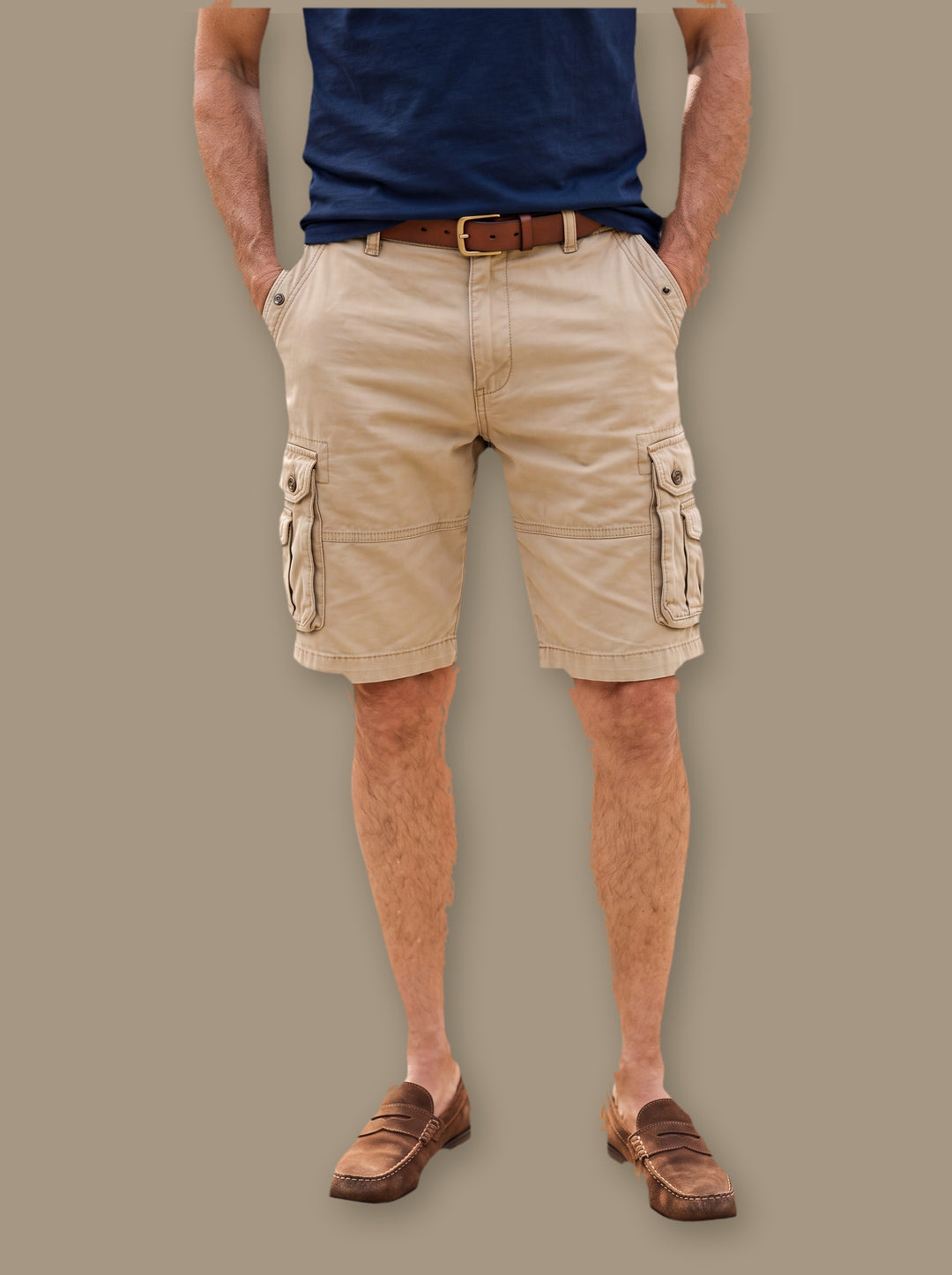 Fletcher summer shorts in Sand, studio - Gentlemens Manor