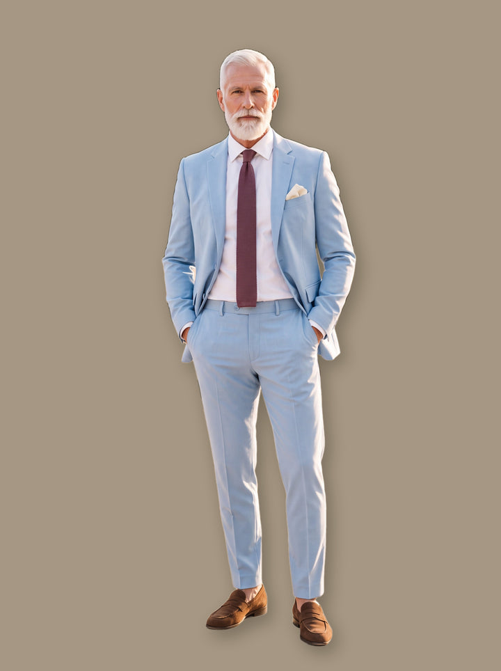 Fletcher two piece set in Blue, studio - Gentlemens Manor
