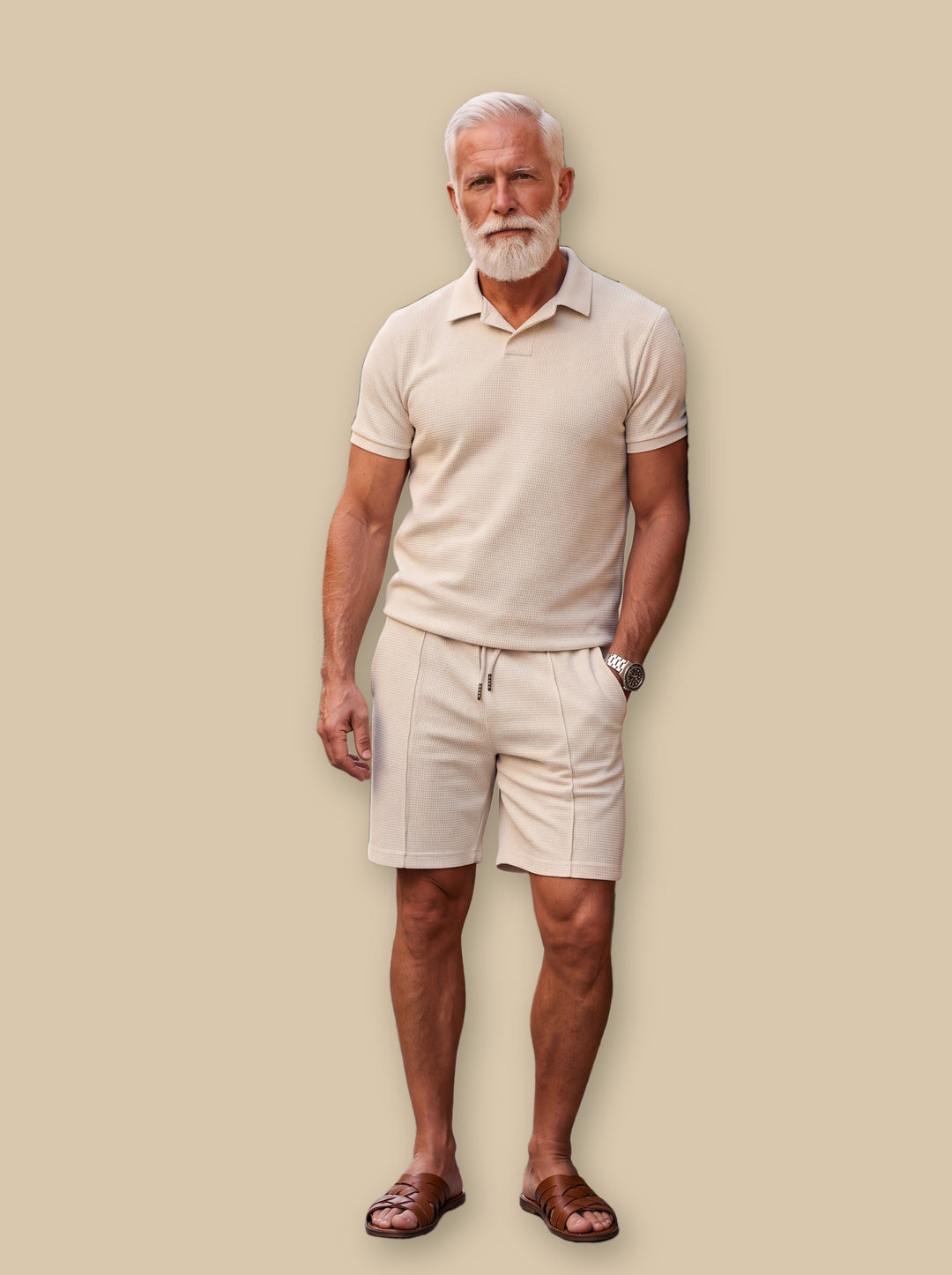 Forrest two piece set in Beige, studio - Gentlemens Manor