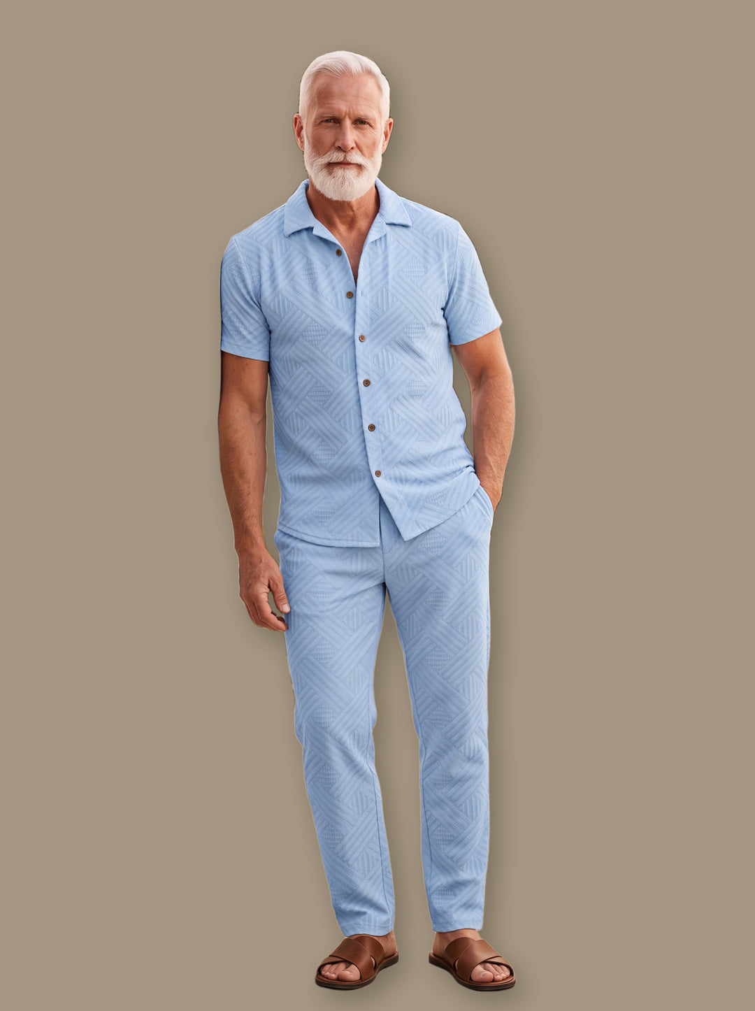 Foster two piece set in Blue, studio - Gentlemens Manor