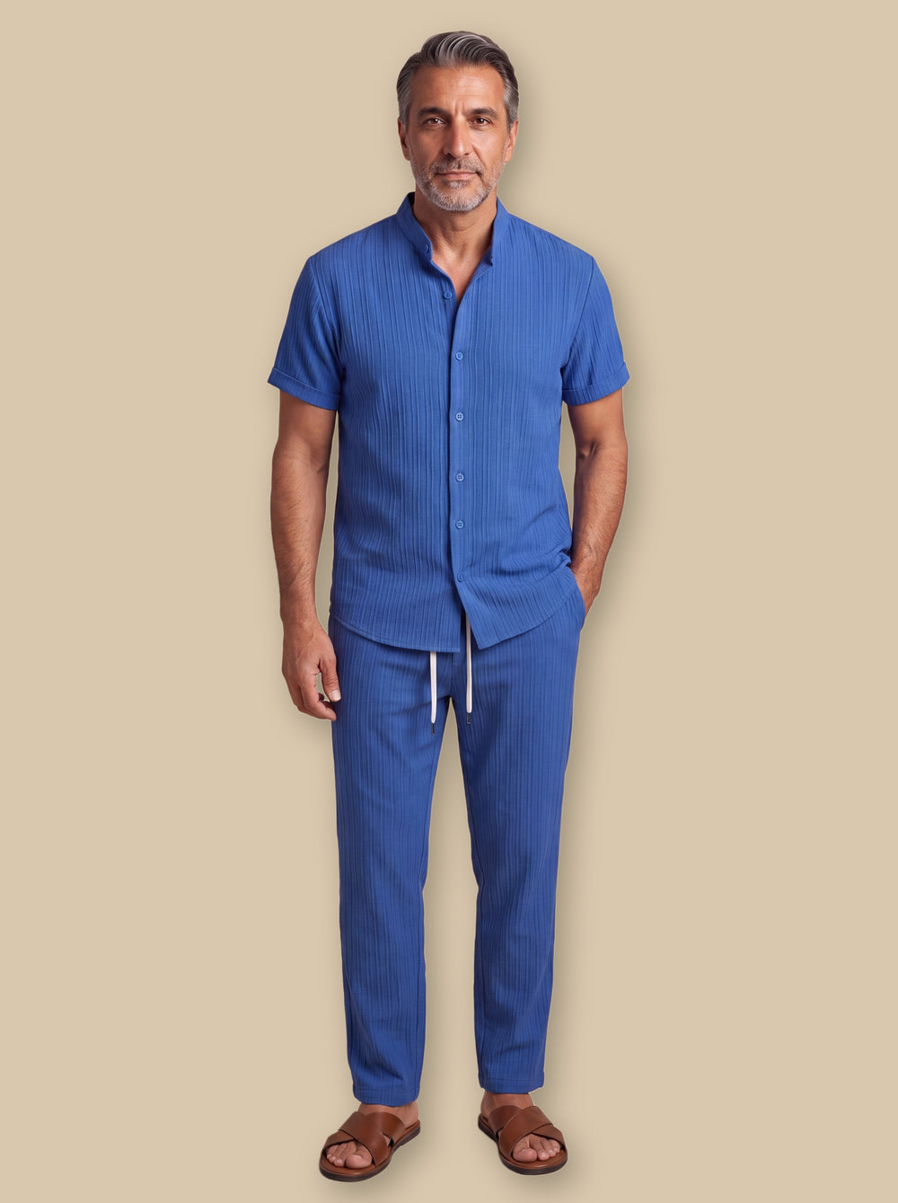 Francis two piece set in Blue, studio - Gentlemens Manor
