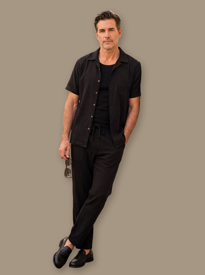 Frederick two piece set in Black, studio - Gentlemens Manor
