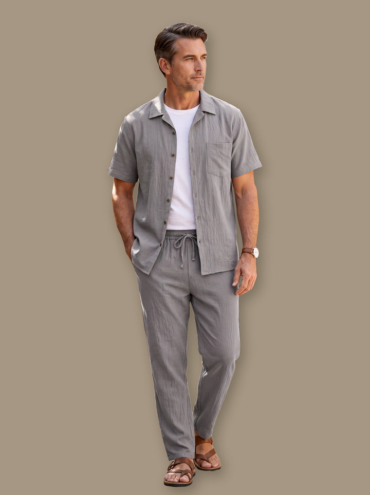 Frederick two piece set in Grey, studio - Gentlemens Manor
