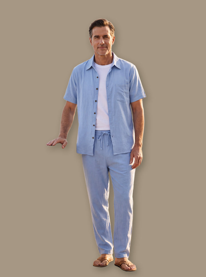 Frederick two piece set in Light Blue, studio - Gentlemens Manor