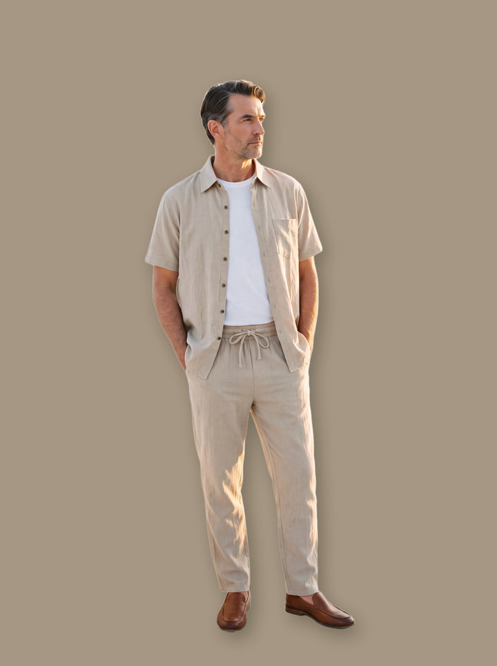 Frederick two piece set in Sand, studio - Gentlemens Manor