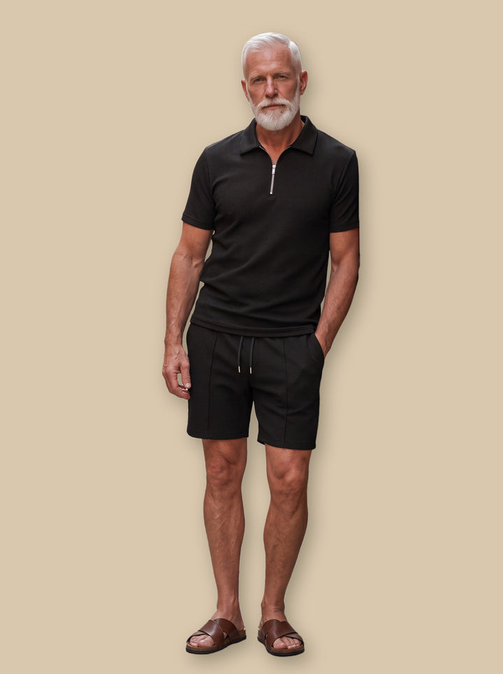 Freeman two piece set in Black, studio - Gentlemens Manor