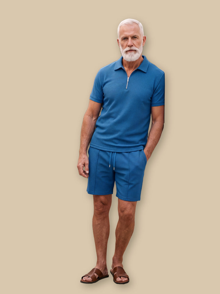 Freeman two piece set in Blue, studio - Gentlemens Manor