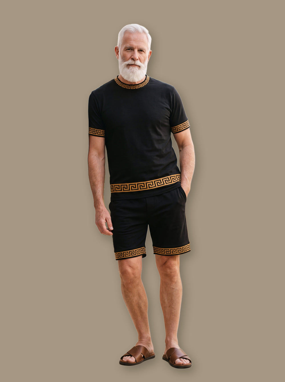 Galen two piece set in Black/Brown, studio - Gentlemens Manor