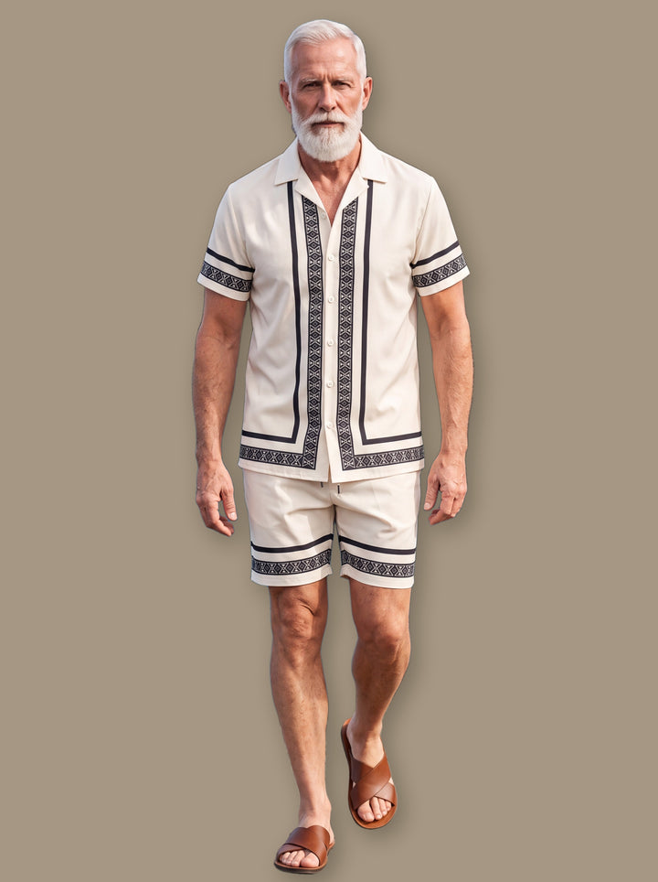 Galen two piece set in Cream, studio - Gentlemens Manor