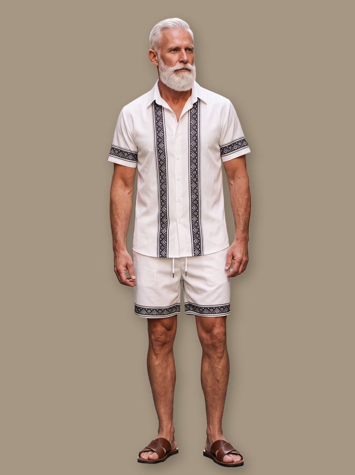 Galen two piece set in White, studio - Gentlemens Manor