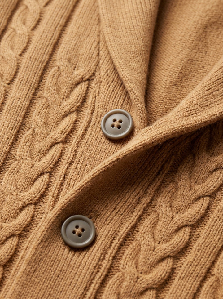 Galloway cardigan, fabric close up, Gentlemens Manor