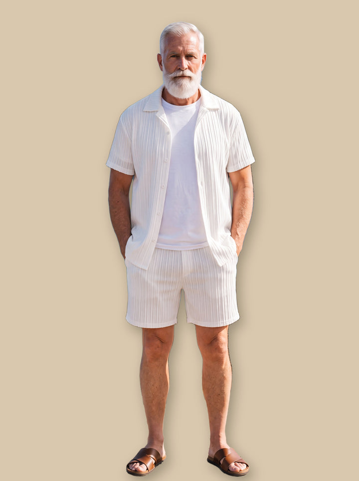 Gardner two piece set in White, studio - Gentlemens Manor